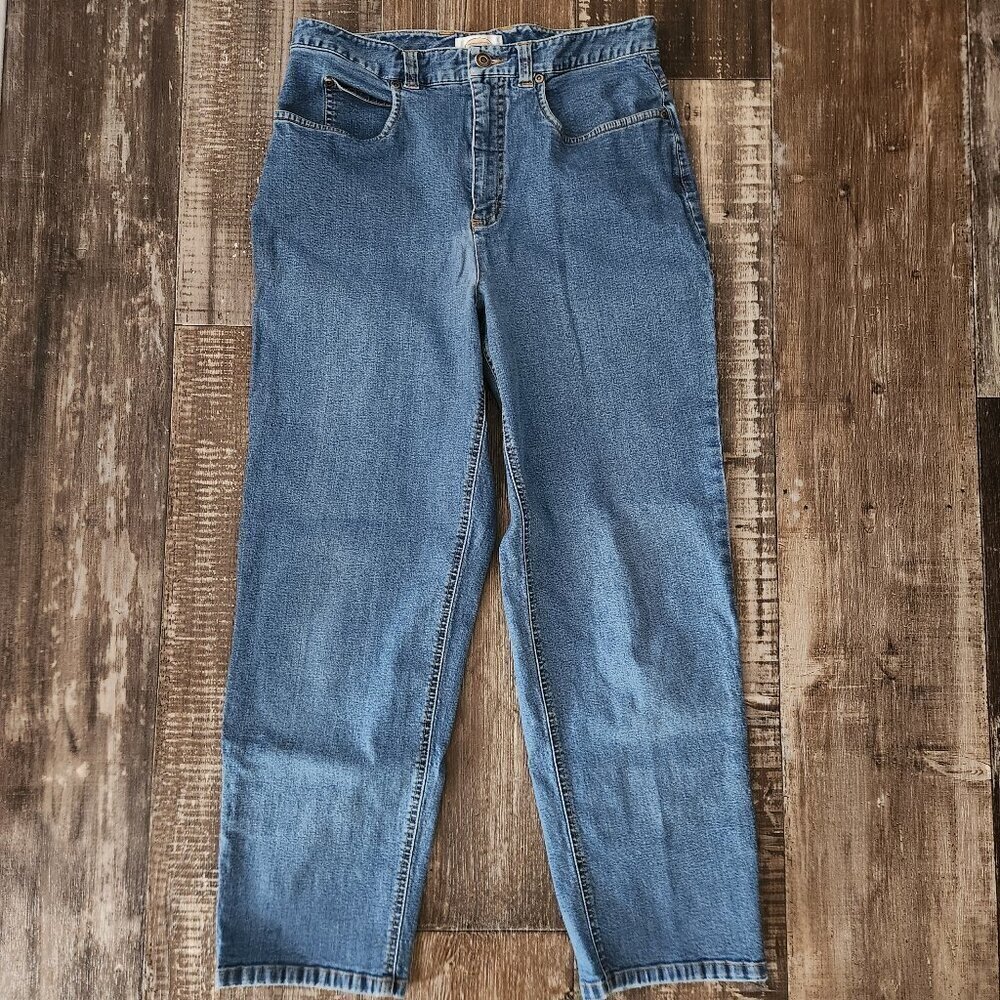 Talbots High-Rise Straight Leg Jeans - Medium Blue